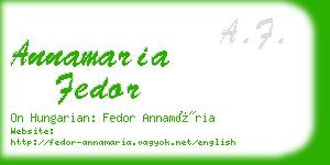 annamaria fedor business card